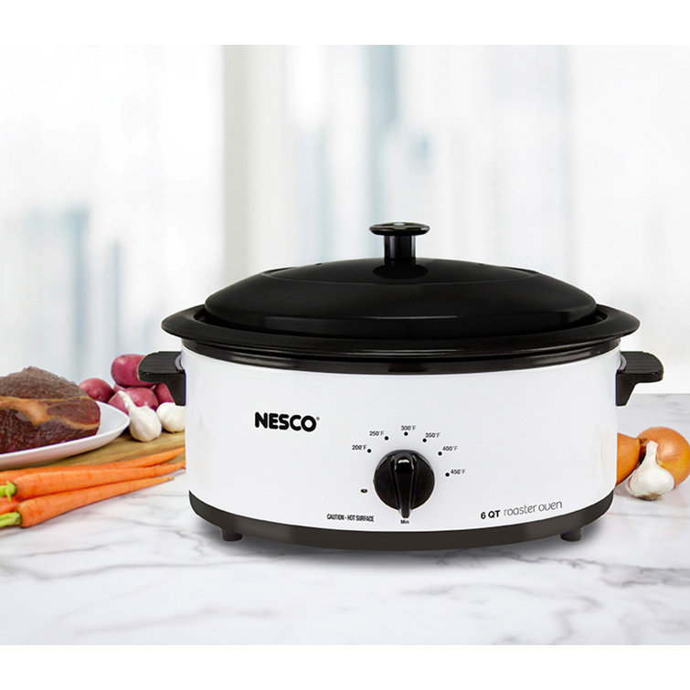 Nesco 6-Quart Stainless Steel Oval Slow Cooker at