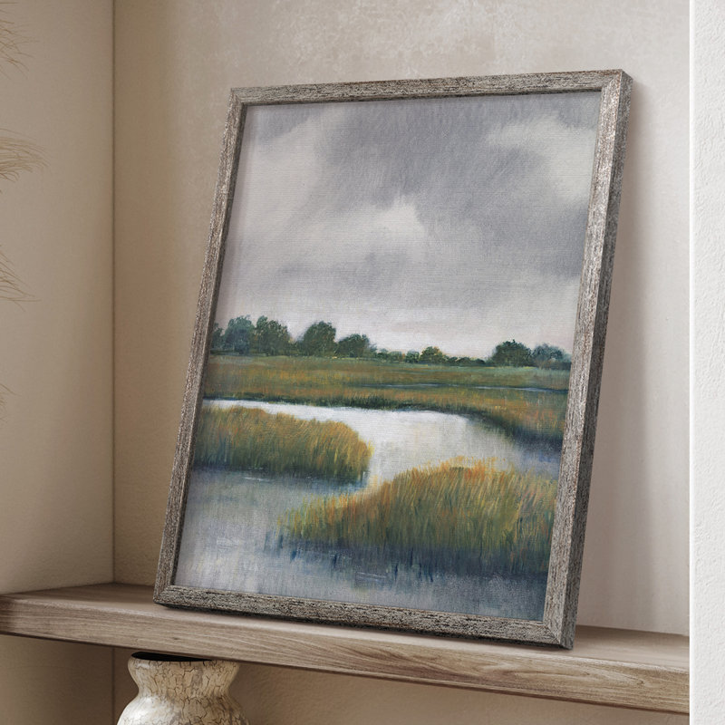 Salt Marshes I Framed Print - Solid Wood, 11" H x 9" W