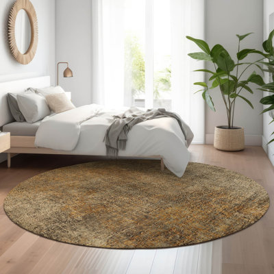 Premium Machine Washable Cerrito AMF593 Brown Rug