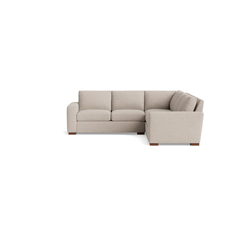 Couch Potato Sectional, Right Hand Facing, Performance Weave - Natural