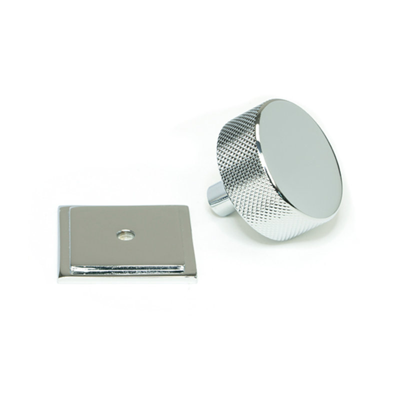 38mm Square Knob, Polished Chrome