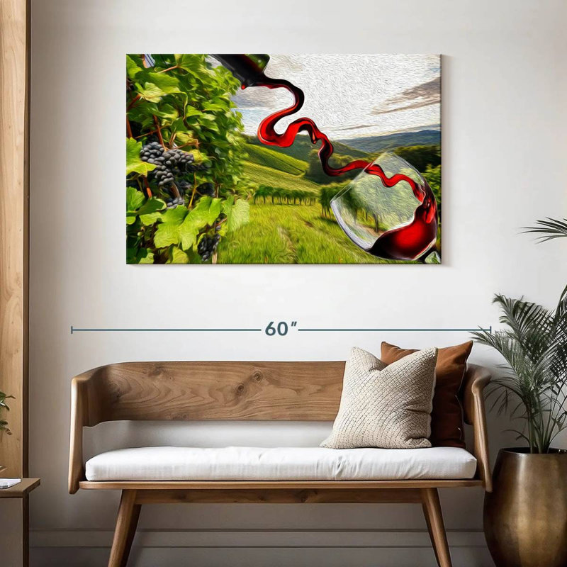Vin rouge Yarlin de Sonoma, H 30 po x l 45 po