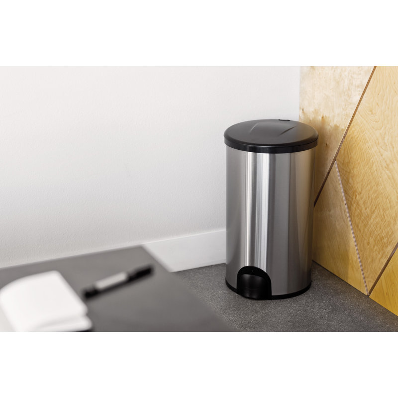 Steel Kitchen Trash Can - 11.9 Gallons