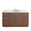 Meuble-lavabo sur pied simple 60 po avec plateau en quartz Calacatta Waubun Rally-359394073