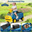 2 places 12V pour enfants sur un train sans rail avec chariot, siège réglable, musique, lumières DEL et rangement pour tout-petits de 3 ans et plus