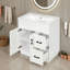 Meuble-lavabo avec lavabo en résine, 2 tiroirs à fermeture amortie, tablette réglable et dos ouvert pour faciliter l'accès à la plomberie.-1105955125