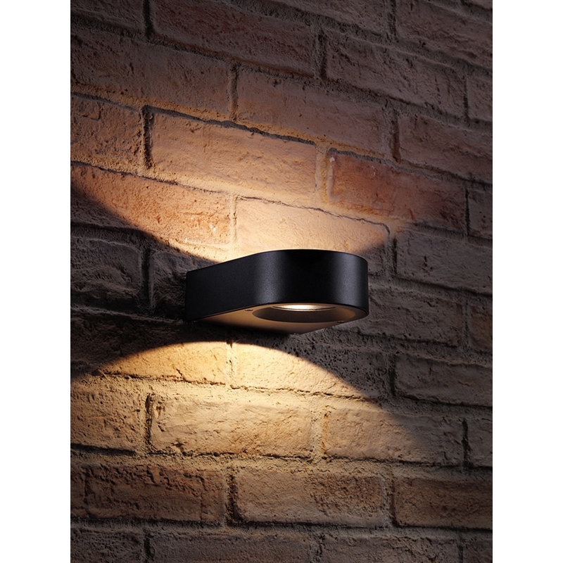 Soriano Black 4.9cm H Integrated LED Outdoor Flush Mount