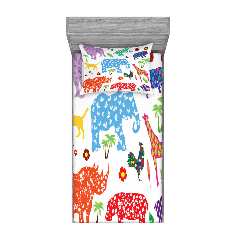 Microfiber Sheet Set, Twin Sheet Set with Fitted Sheet