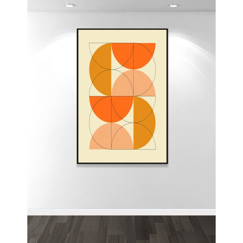 «Imaginaire 2» par Blue, Framed Canvas, 41.5'' W x 61.5'' H, Flottant espresso