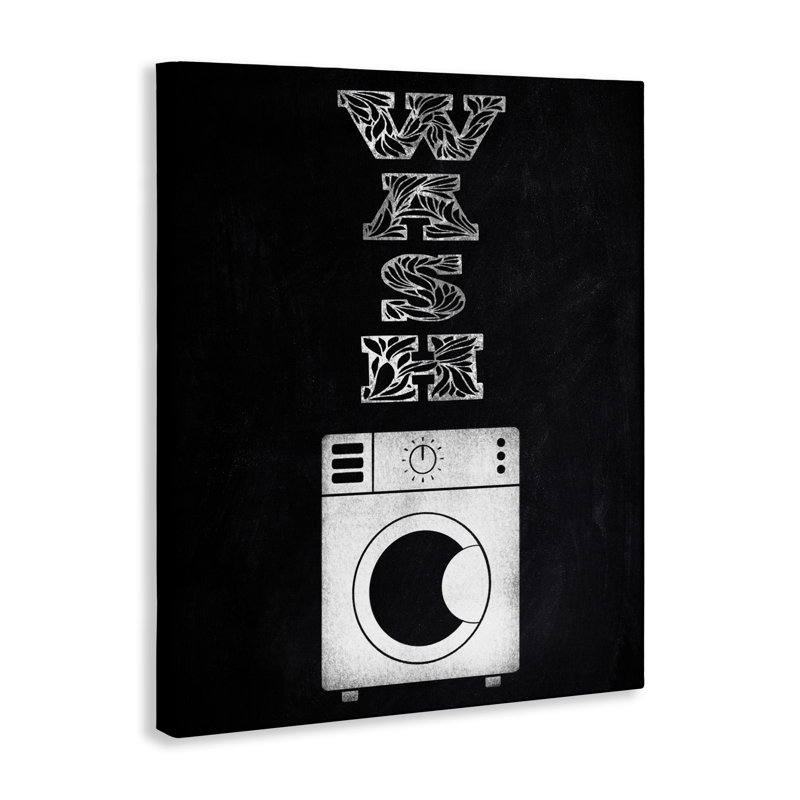 Laundry Wash Ornate Letters Canvas, design by Marcus Prime, 40" H x 30" W