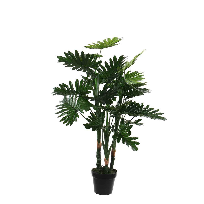Faux Philodendron Plant in Pot, 95cm H x 70cm W x 70cm D