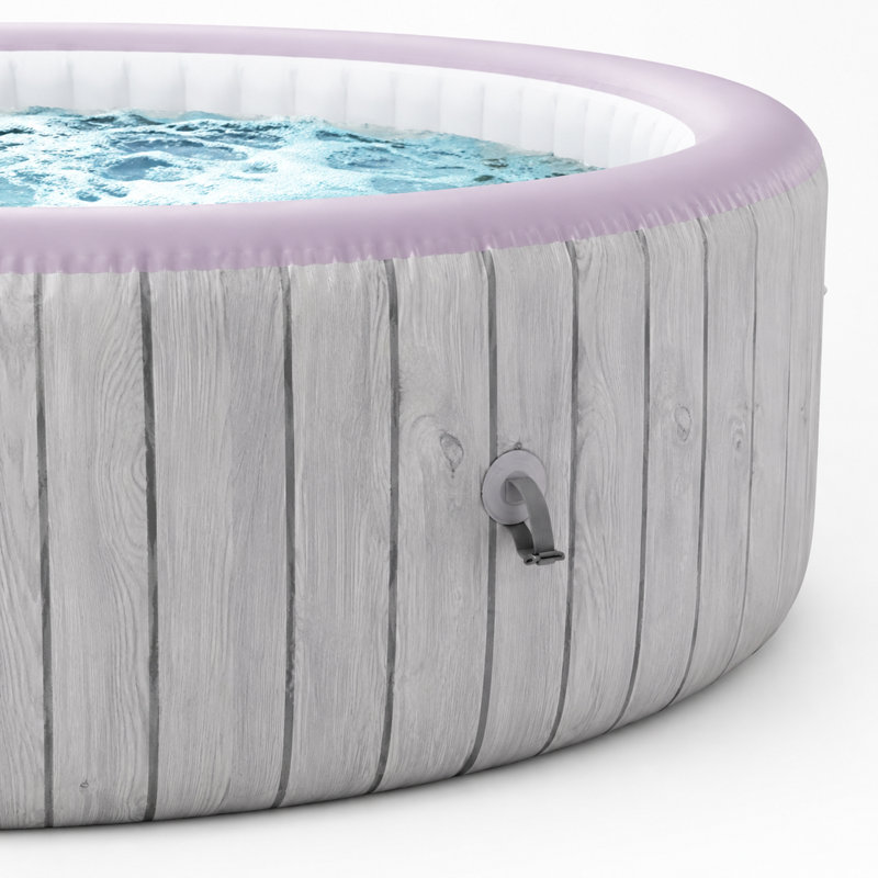 82" Inflatable Hot Tub Spa for 5–7 People, 130 Air Jets Portable Outdoor Home Spa with Built-In Pump, Heater up to 104°F, Lockable Energy-Saving Cover, 2 Cup Holders, 4 Replacement Filters, 264 Gallon Capacity