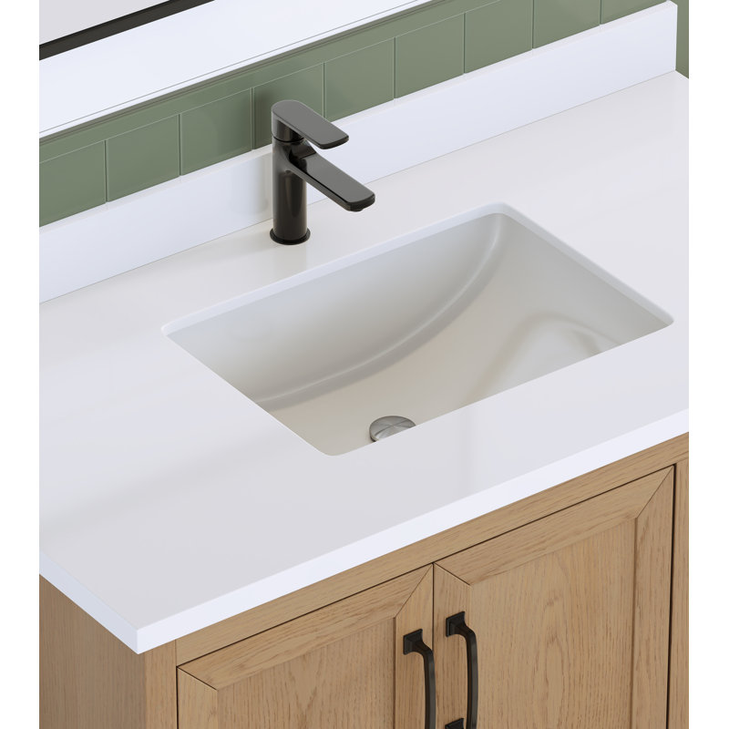 Ensemble de meuble-lavabo simple 42 po avec plateau en pierre blanche Maxbano