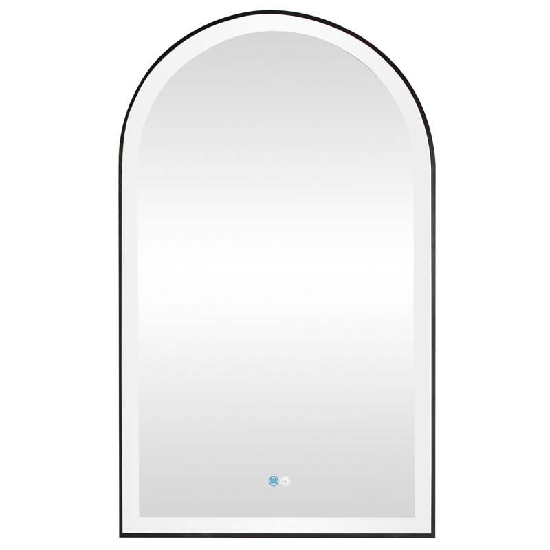 Estartit Aluminium Arch Wall Mirror, Brushed Black