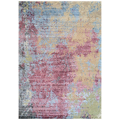Hand Knotted Abstract Area Rug