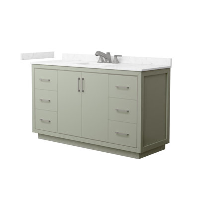 Icon Freestanding Single Bathroom Vanity with Cultured Marble Top
