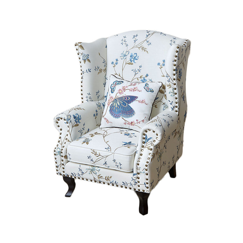Fauteuil inclinable brodé, Mélange de polyester beige
