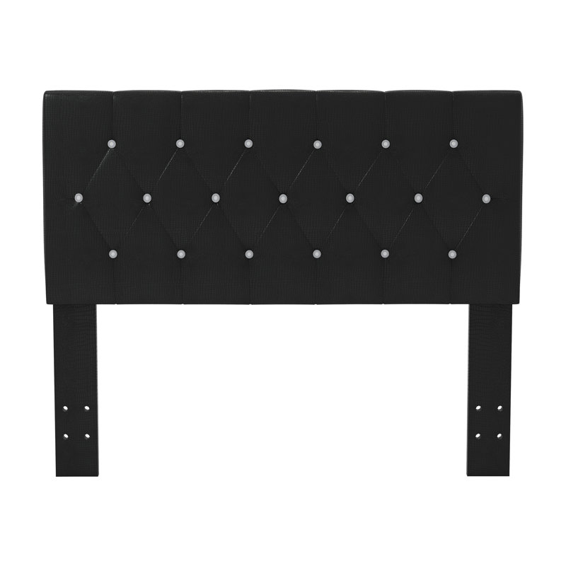 Tête de lit tapissier Sarina, Double / Grand, Noir
