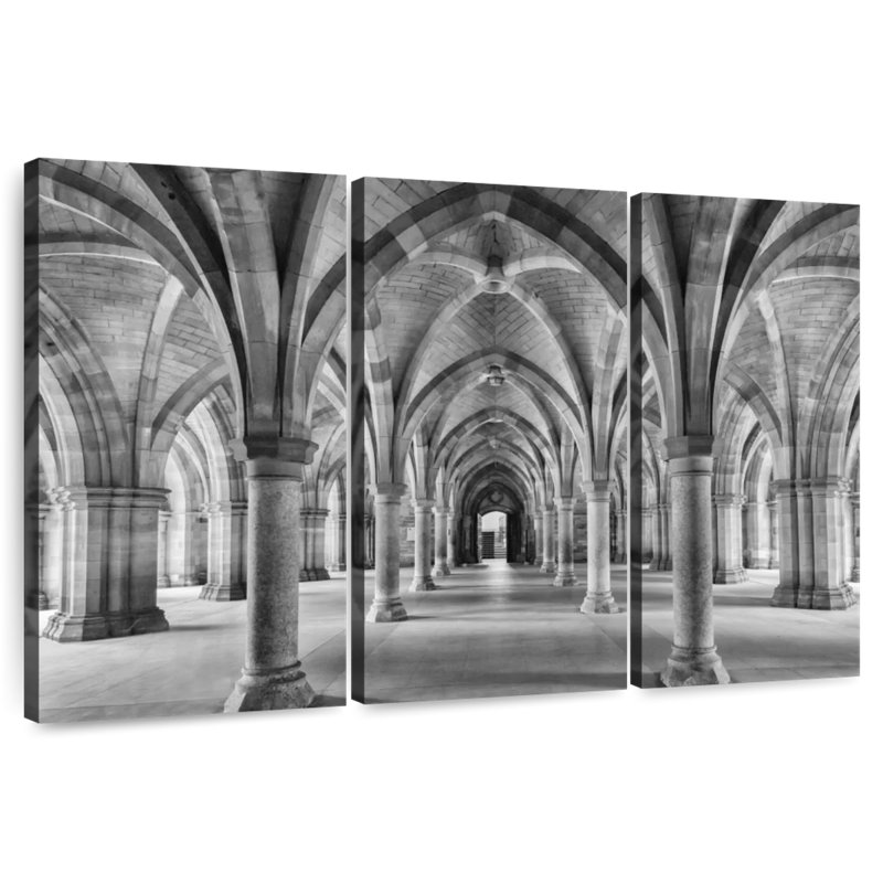 Couloirs de l'Université Lilie Glasgow, H 20 po x l 33 po