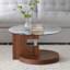 Table basse à 2 niveaux avec plateau en verre 31,5 po avec rangement-114236302