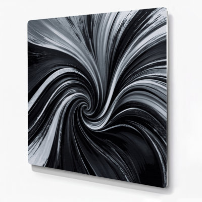 «Lyrical Abstraction 48», art mural en métal noir