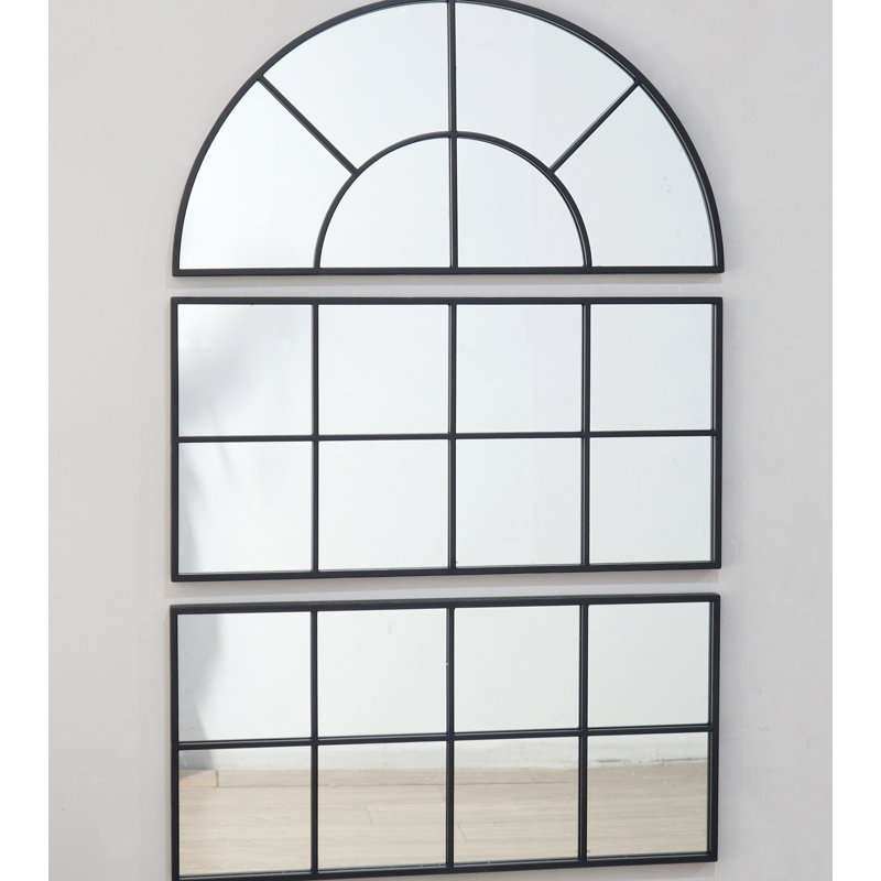 30" x 45" Large Arched Wall Mirror with Three Separate Sections