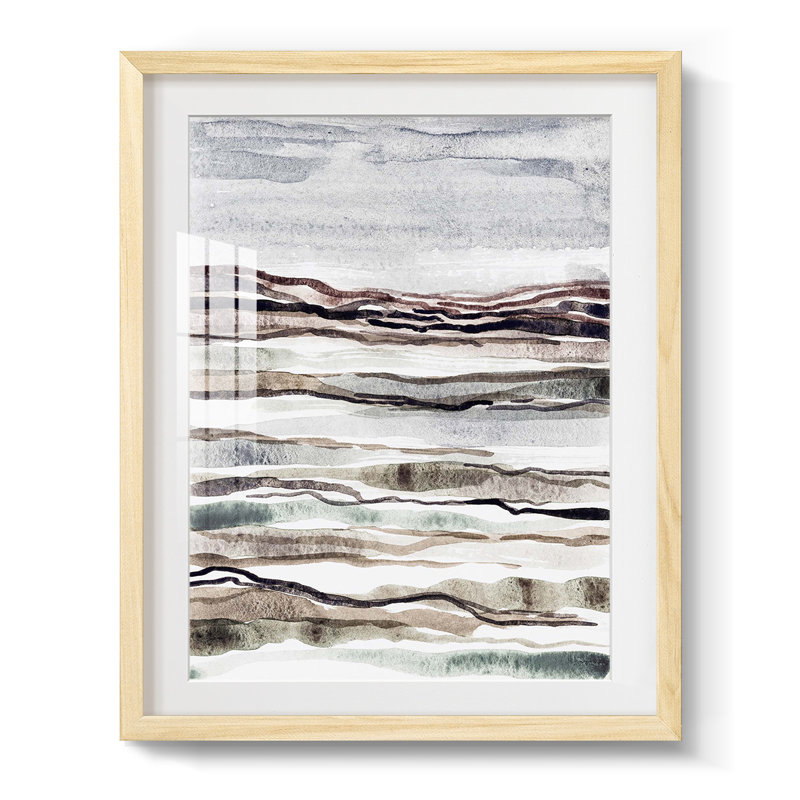 Muted Earth Layers I -Framed Print, Natural