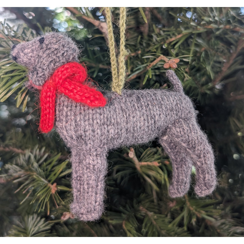 Arcadia Home Weimaraner Hand-Knit Ornament