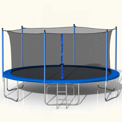 14FT Trampoline With Safety Enclosure Net,Heavy Duty Jumping Mat And Spring Cover Padding For Kids And Adults, Ladder