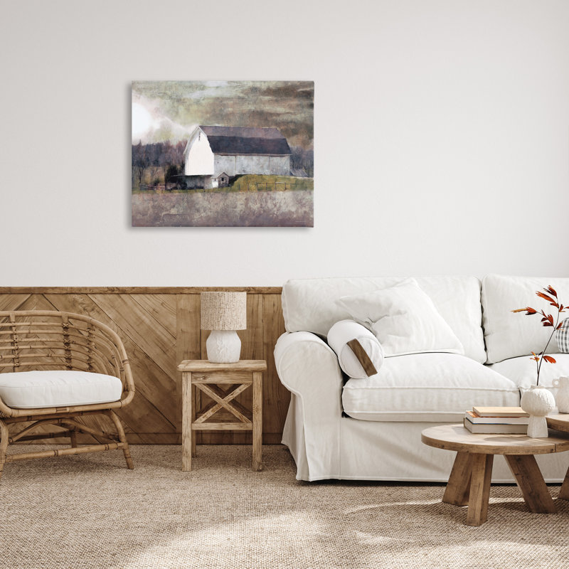 Stormy Sky Country Farm Barn Landscape Canvas Art, 30" x 40"