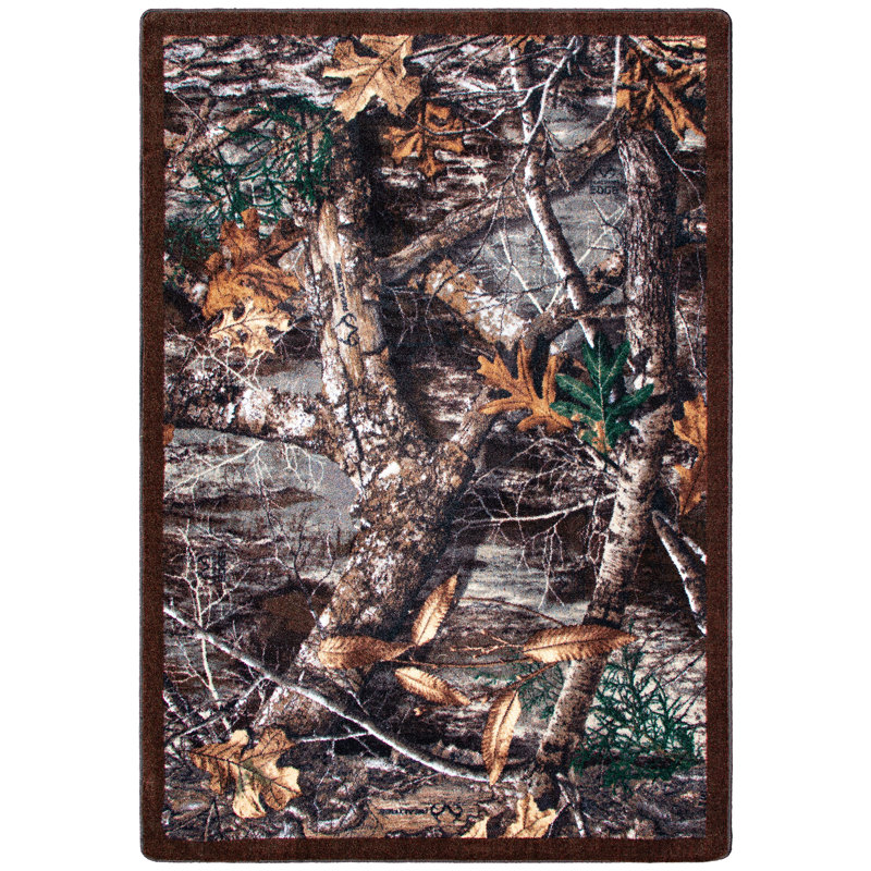 Realtree EDGE Camouflage Area Rug, Rectangle 5'4" x 7'8"