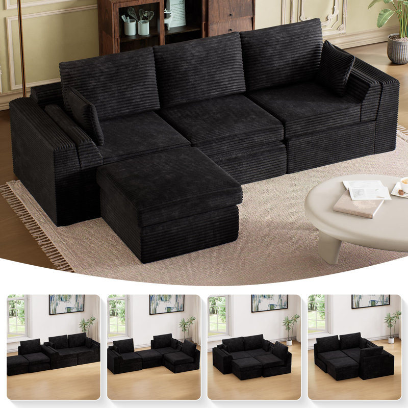 106.6" Modular Sectional Sofa With Chaise