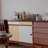 Nordic mid-style solid wood sideboard