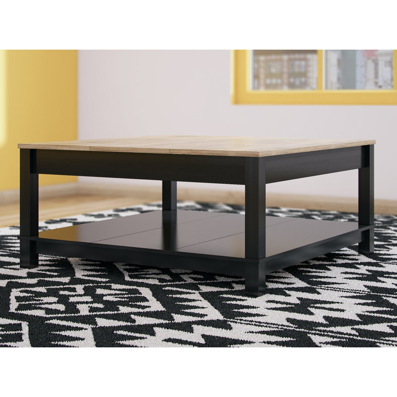 Cassel Coffee Table with Storage, Black