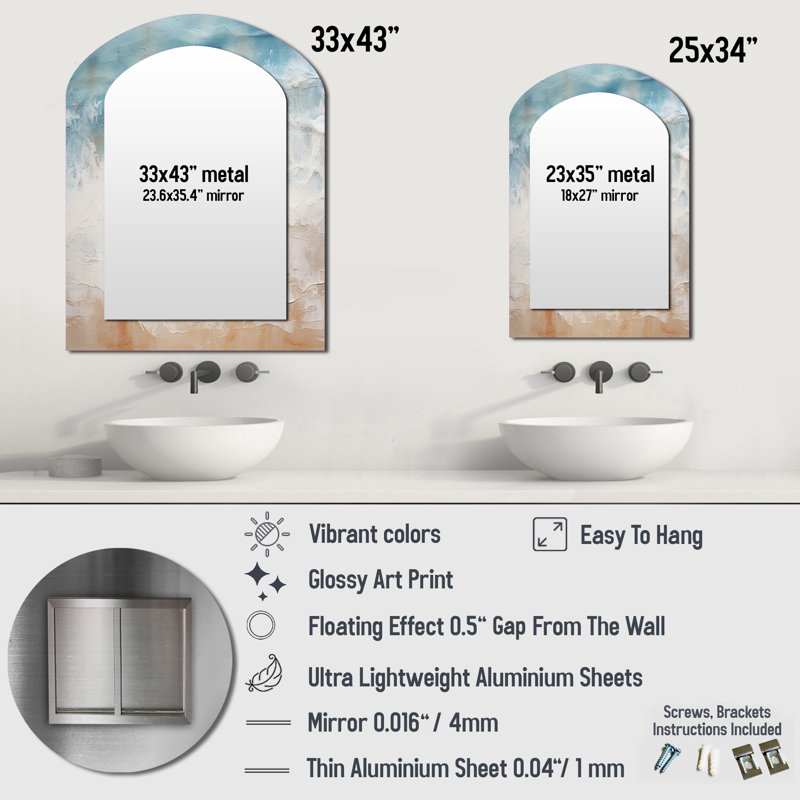 Miroir mural Modern, 43 po x 33 po