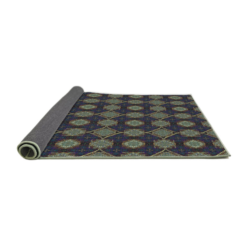 Tapis gris / vert Power Loom, Rond 6 pi