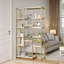 Arge Corner Shelf Unit,180cm Shelving Unit Bookshelf  for Study Room/Living Room