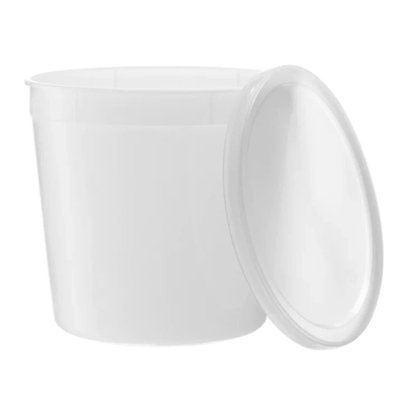 Crystalina 168oz Extra Strong Quality Heavyweight Deli Container with Lids