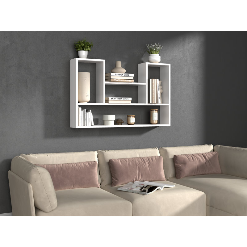 Gauron 16cm H x 60cm W Standard Bookcase, White