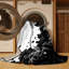 Tapis gris et noir à motif abstrait Fallout Scène de Fallout Chaplin-1255720294
