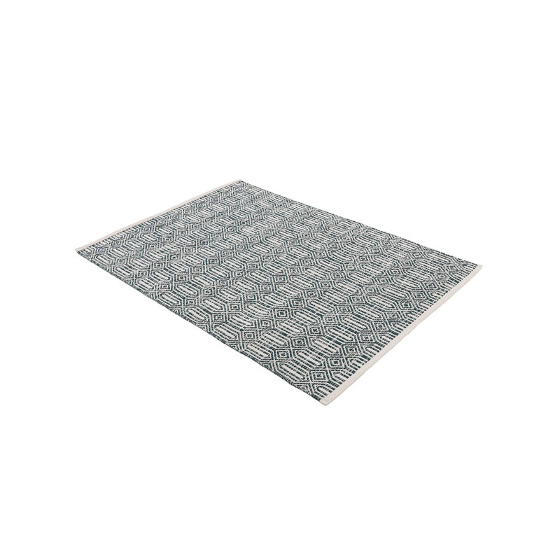 Oregan Geometric Cotton Hand Woven Area Rug, Rectangle 140 x 200cm
