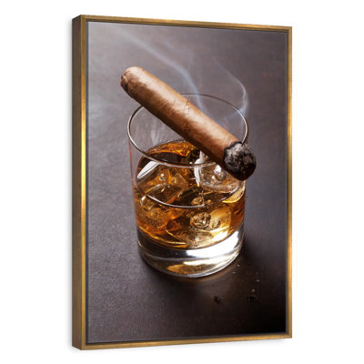 Cigar On Whiskey Glass