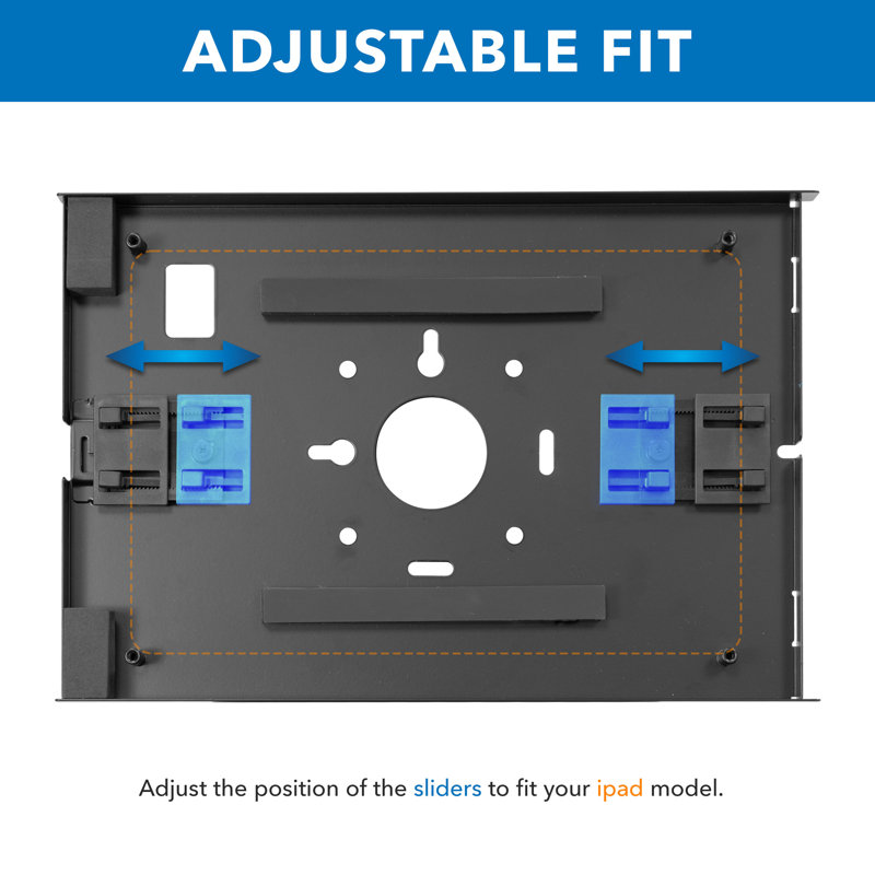 Black Anti-Theft Locking Tablet Kiosk Stand for iPad