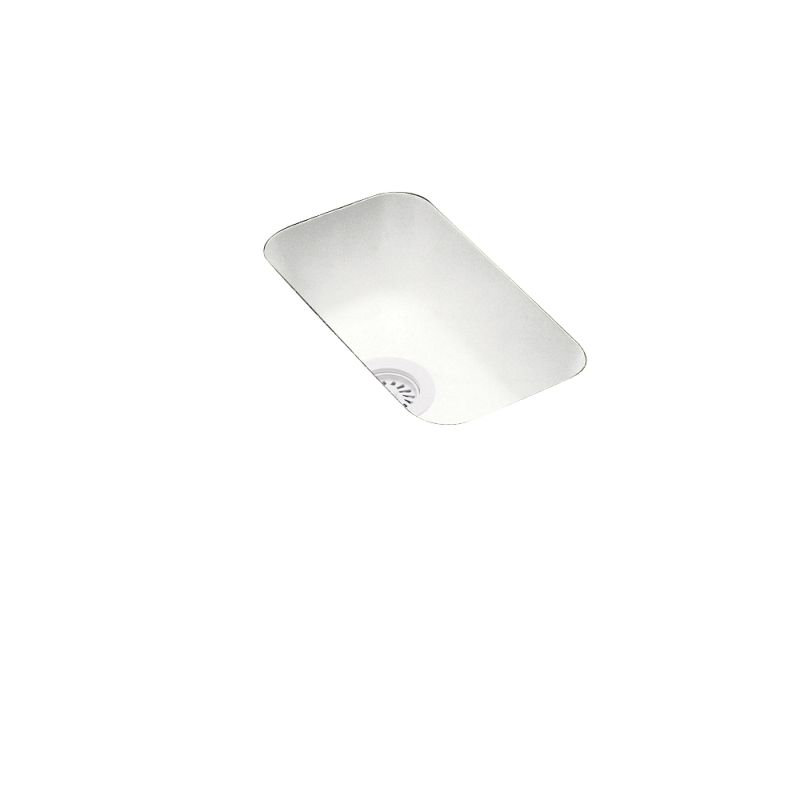 Single Bowl Solid Surface Kitchen Sink, Tahiti White