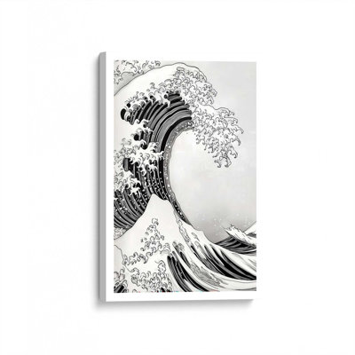 Shadowed Currents Wrapped Canvas