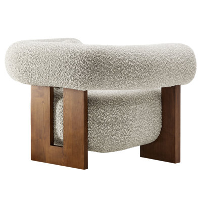 Jace Boucle Accent Chair In River Rock