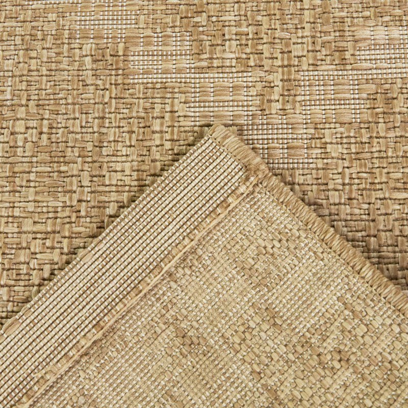 Tapis intérieur / extérieur taupe Kellye, Rectangle 5 pi 3 po x 7 pi