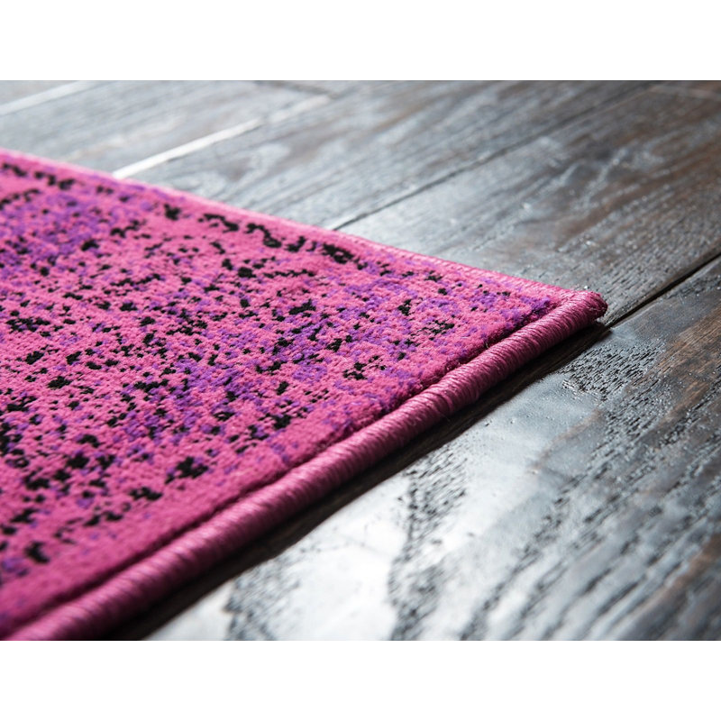 Tapis à motif oriental magenta Majestic, Rectangle 8 p x 11 pi 6 po