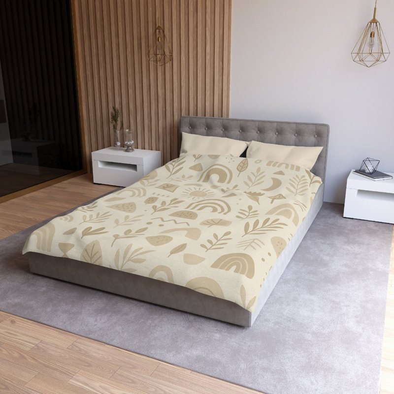 Duvet Covers Polyester Duvet Cover, Twin Duvet Cover, Cream/Light Brown