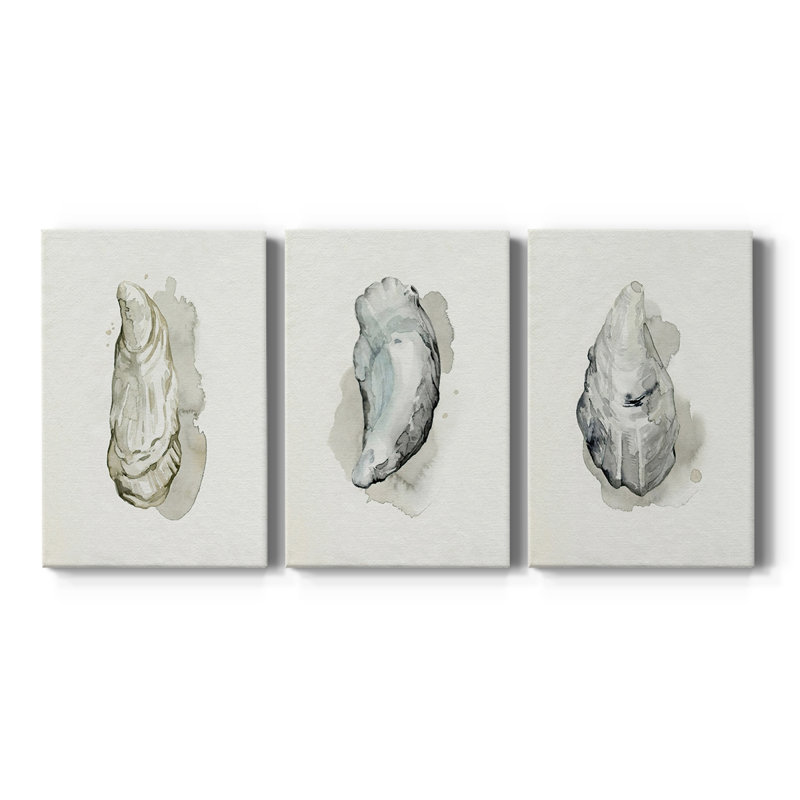 Oysters on the Bay I - Toile tendue sur mesure avec châssis - 3 pièces